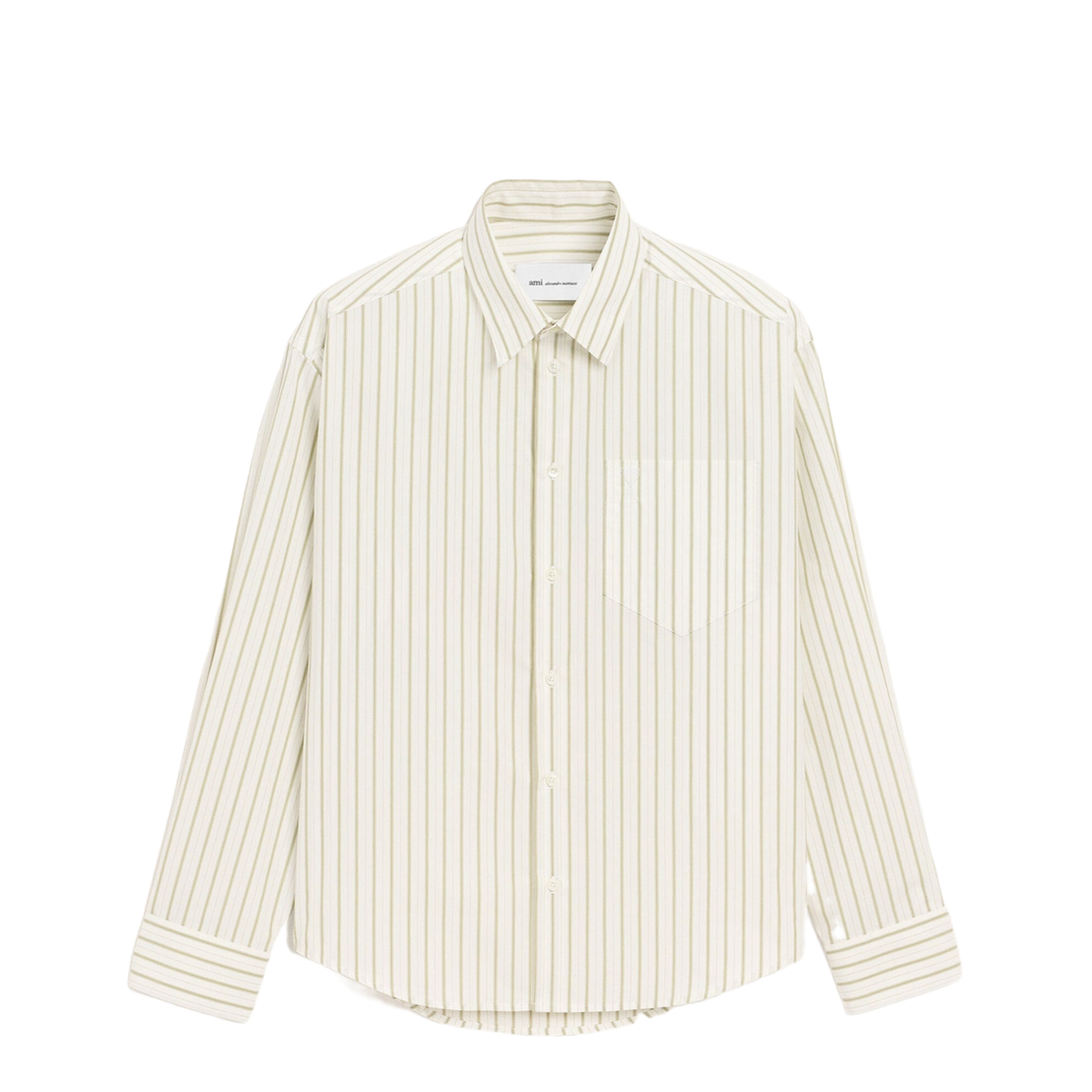 MAYFEYR - Ami Paris - Embossed De Coeur Shirt In Cotton Poplin - USH766CO0220A075