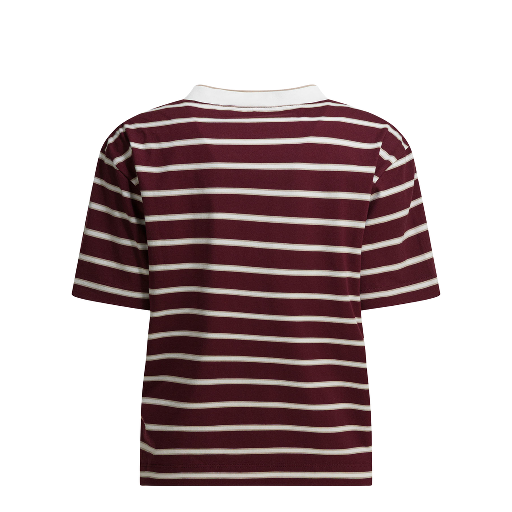 Striped Cotton T-Shirt Red