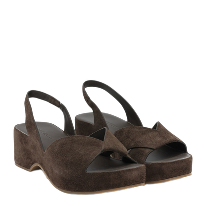 MAYFEYR - Del Carlo - Brown Suede Sandals - 11730HORUSSOFTYCAFFE