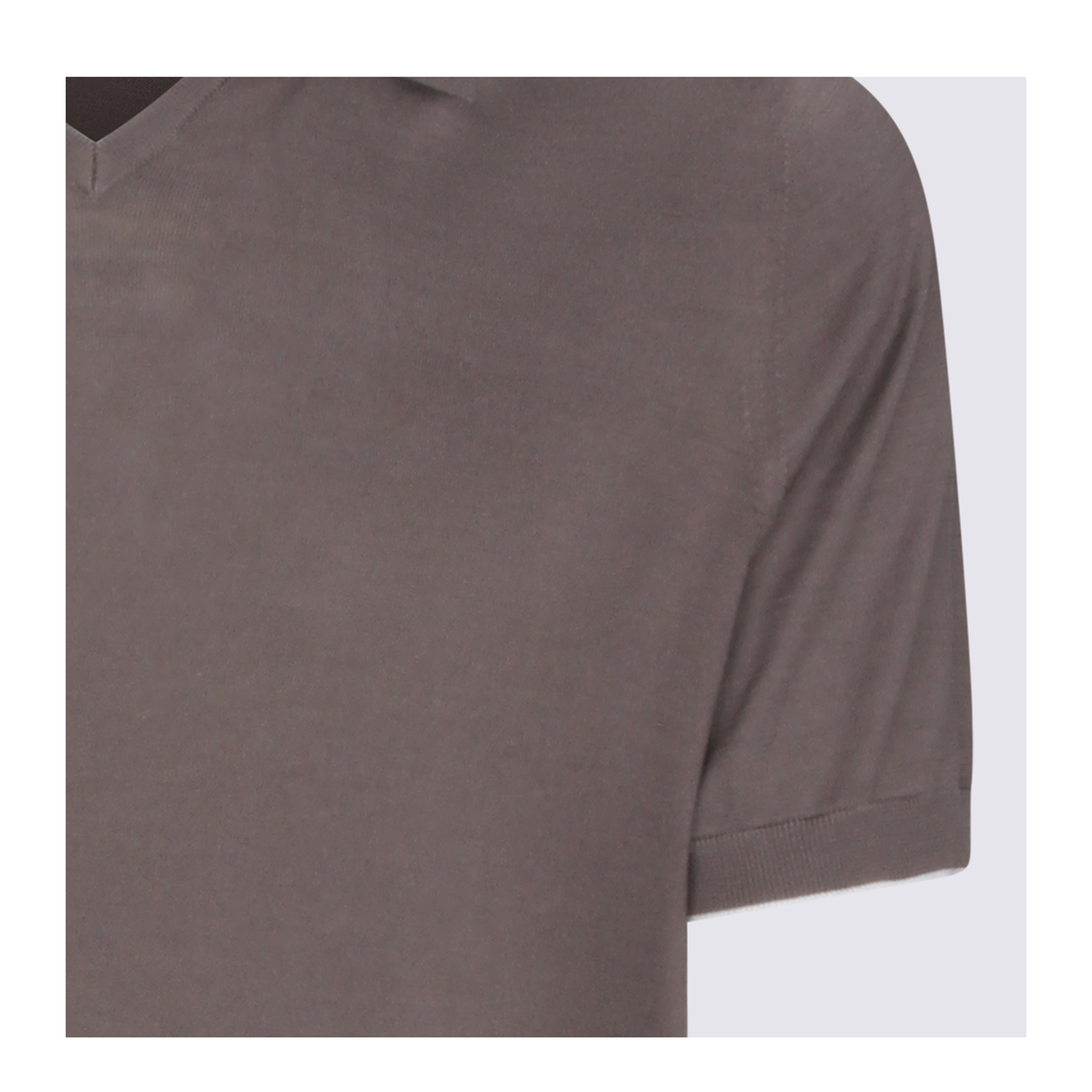 Brown Cotton Polo Shirt