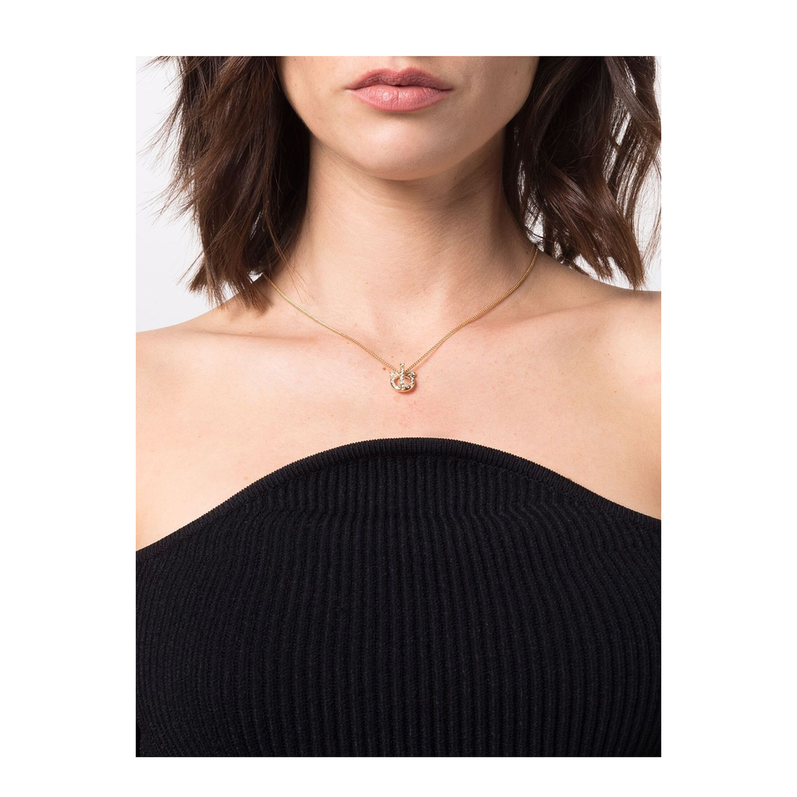 Gancini Necklace With Strass