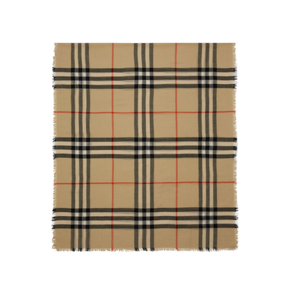 Check Wool Scarf