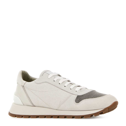 MAYFEYR - Brunello Cucinelli - Light Grey Fabric Sneakers - MZ58G1960C209