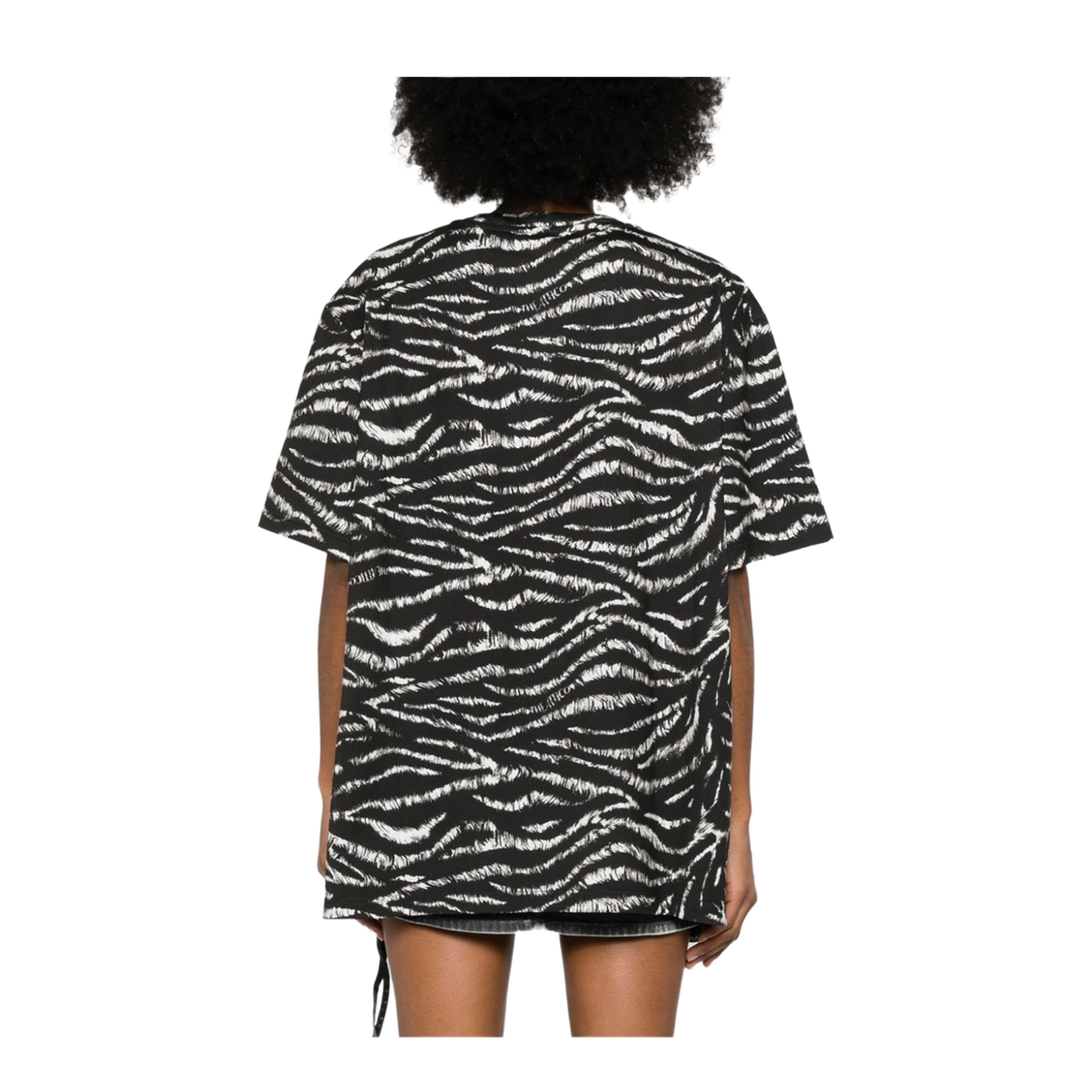 Zebra Print Cotton T-Shirt