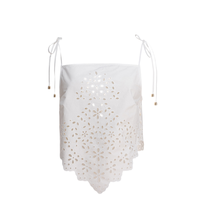 MAYFEYR - Self Portrait - Cotton Embroidered Top - SS25138TWWHITE