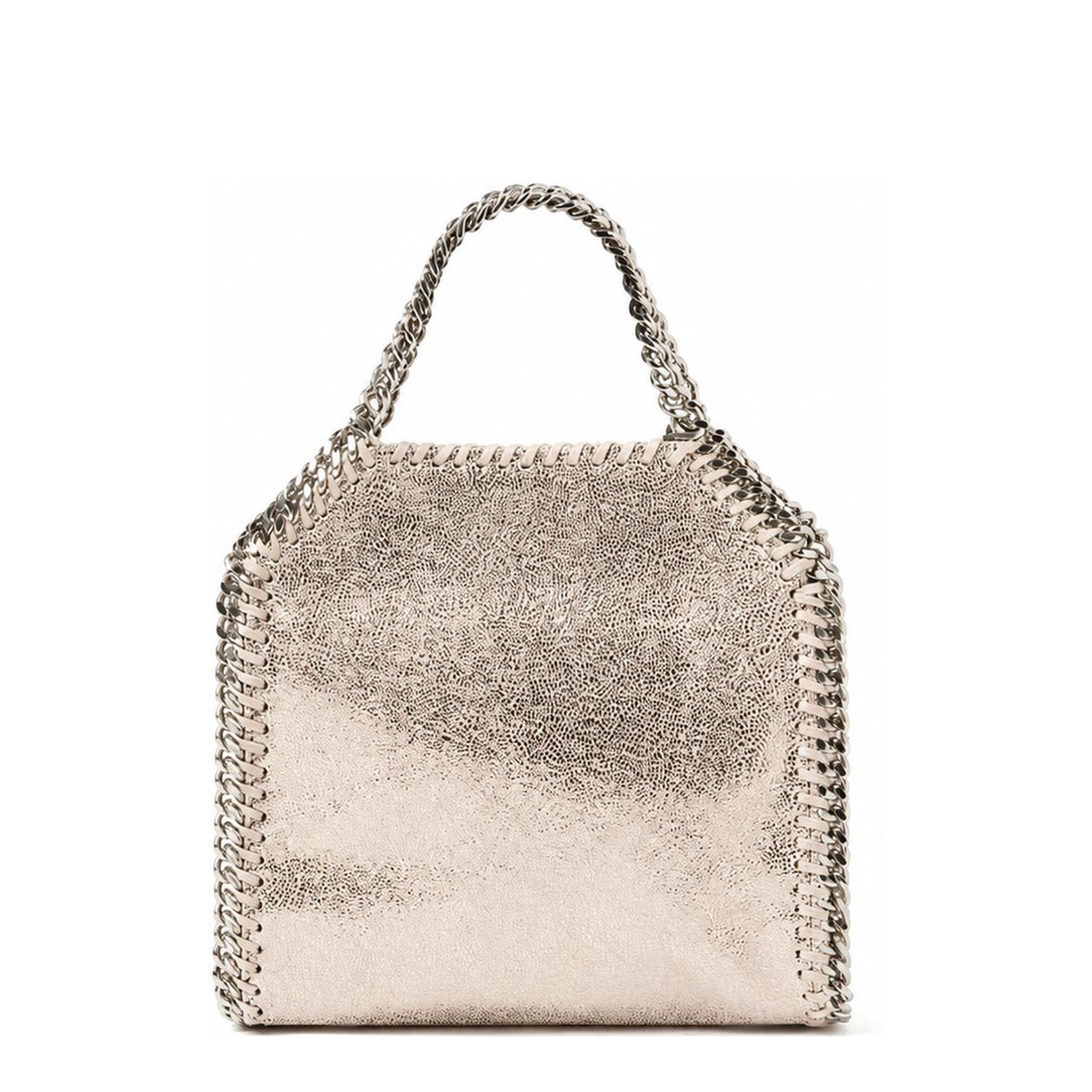 Falabella Tiny Crystal Cage Tote Bag - Silver