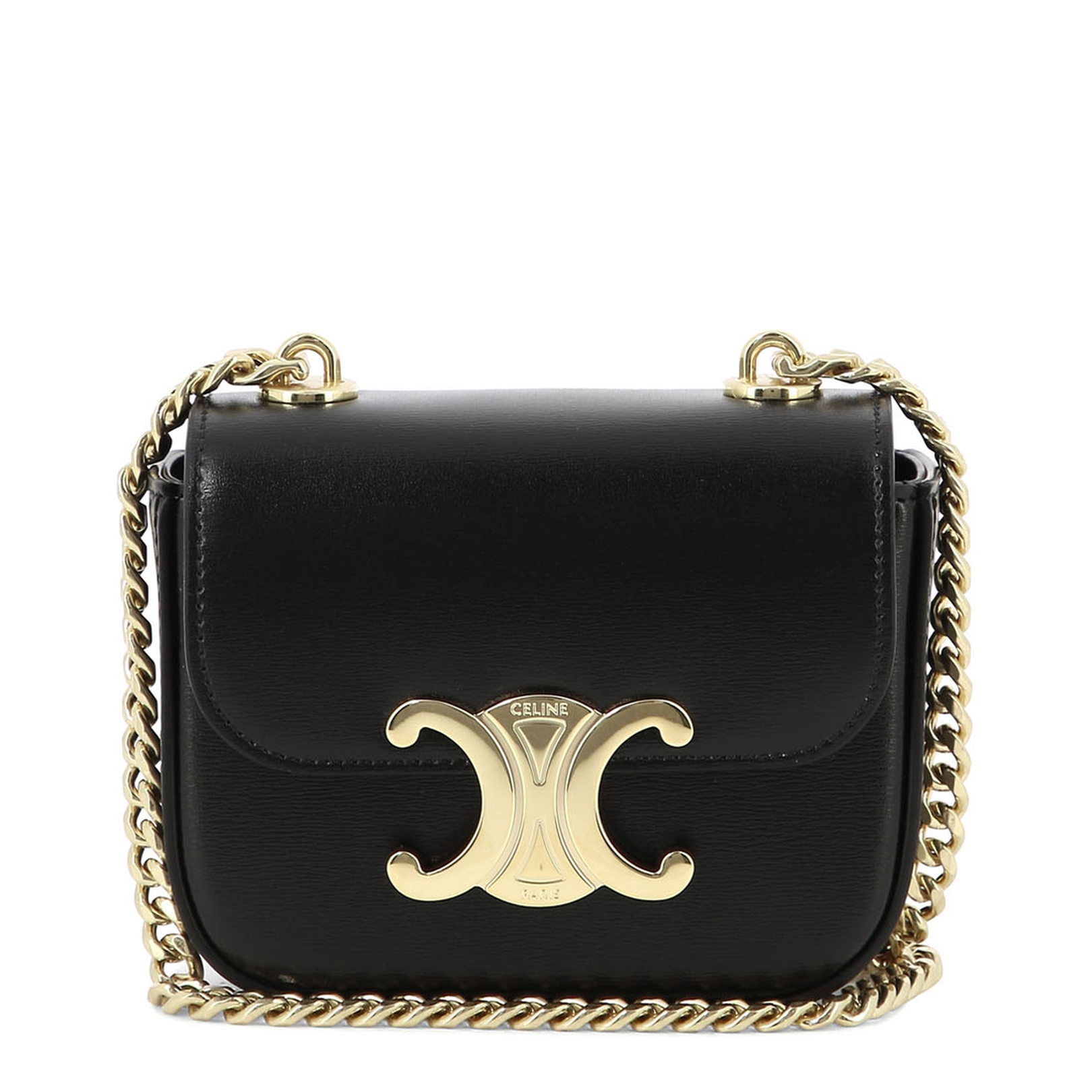 Mini Chain Claude in Shiny Calfskin