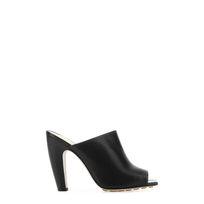 Black Nappa Leather Canalazzo Sandals