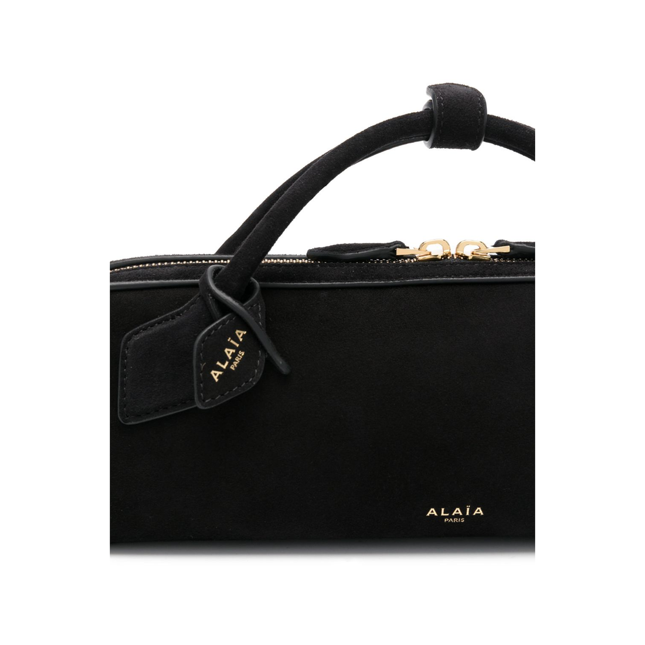 Le Teckel One Size Suede Leather Clutch - Noir
