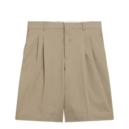 Beige Virgin Wool Shorts