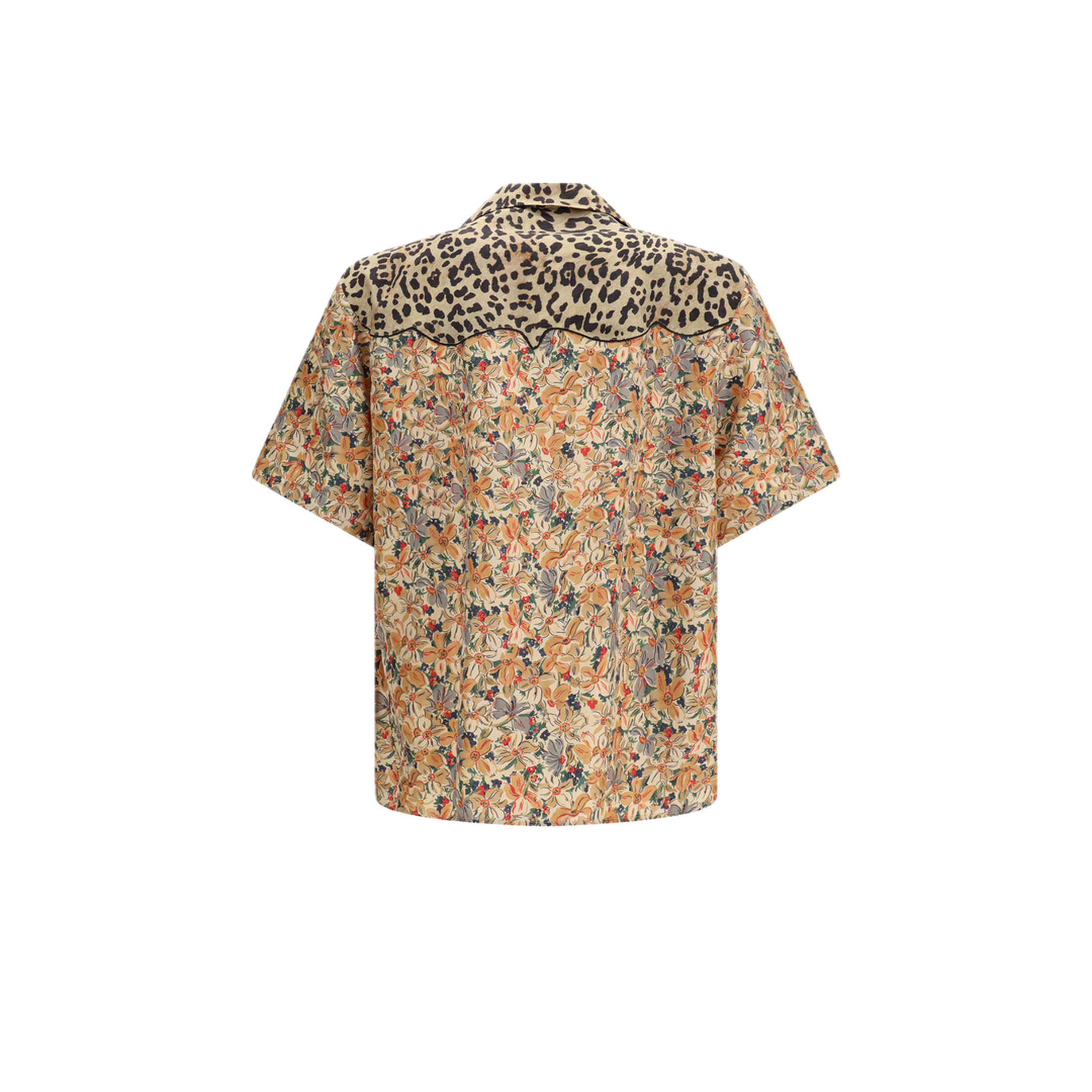 MAYFEYR - Valentino - Short Sleeve Floral And Leopard Print Shirt - 9V3AA311BJ1QD7