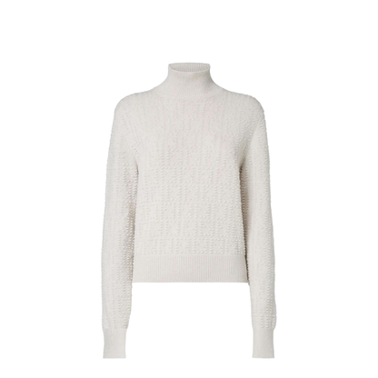 MAYFEYR - Fendi - High-Neck Wool And Cashmere Jumper With Polka Dot Embroidery - FZXE09AYM0