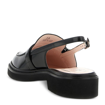 Rangers Black Slingback Loafers