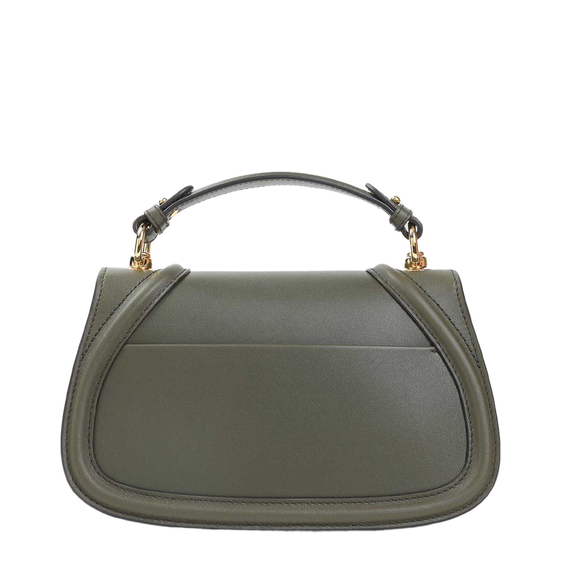 Blondie Medium Top Handle Bag in Forest Green Leather