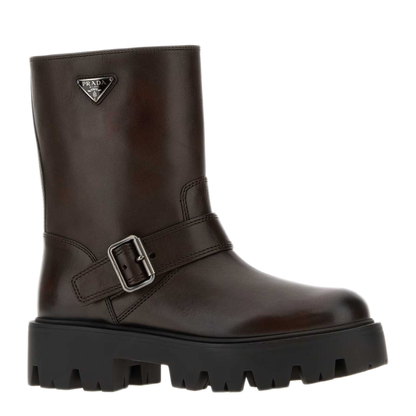 MAYFEYR - Prada - Brown Leather Ankle Boots - 1U187OFBD503KDPF0562