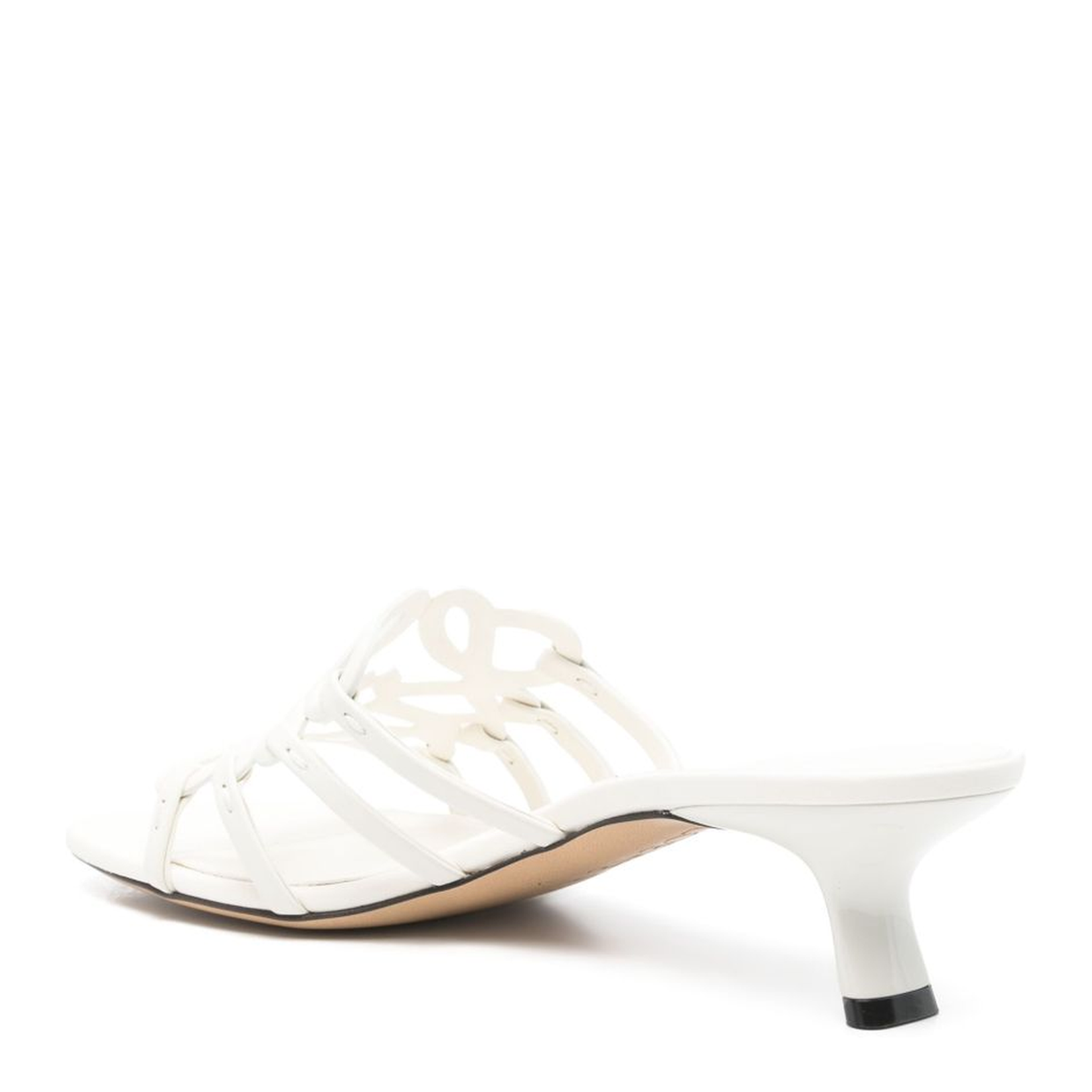 Petal Anagram Leather Sandals