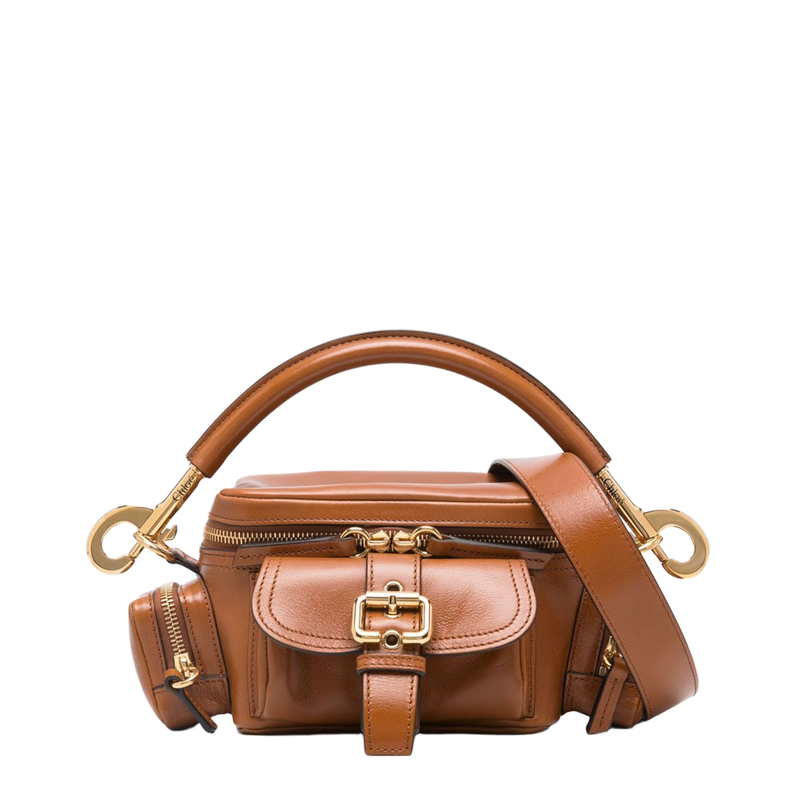 Small Camera Bag in Shiny Leather