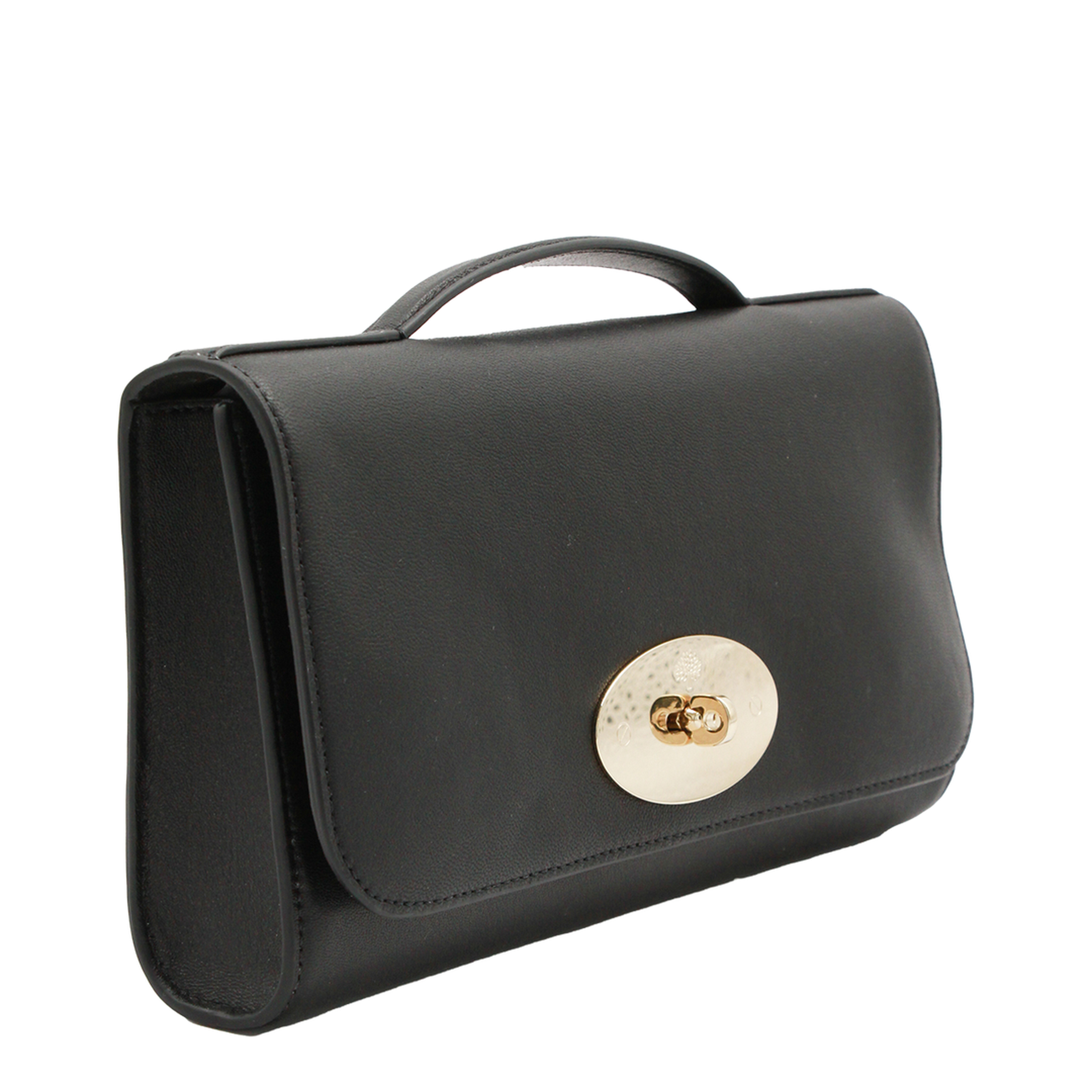 Lily Quilted Nappa Clutch - Black