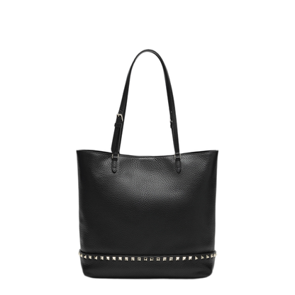 MAYFEYR - Valentino - Medium Rockstud Shopper Bag In Black Leather - 9W2B0T74VSF0NO