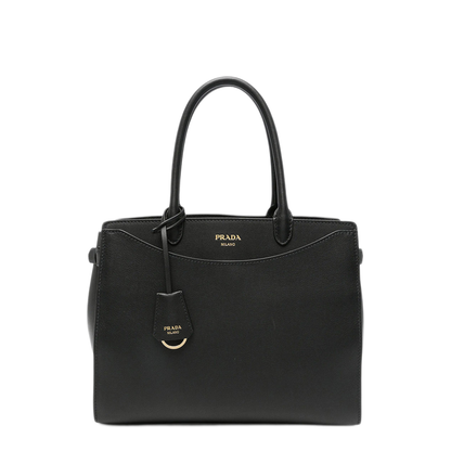 Prelude Large Leather Handbags - Black
