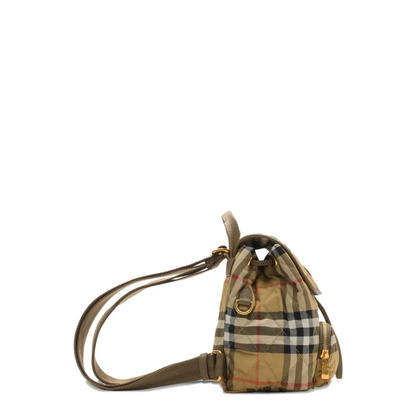 Embroidered Canvas Mini Horseshoe Backpack