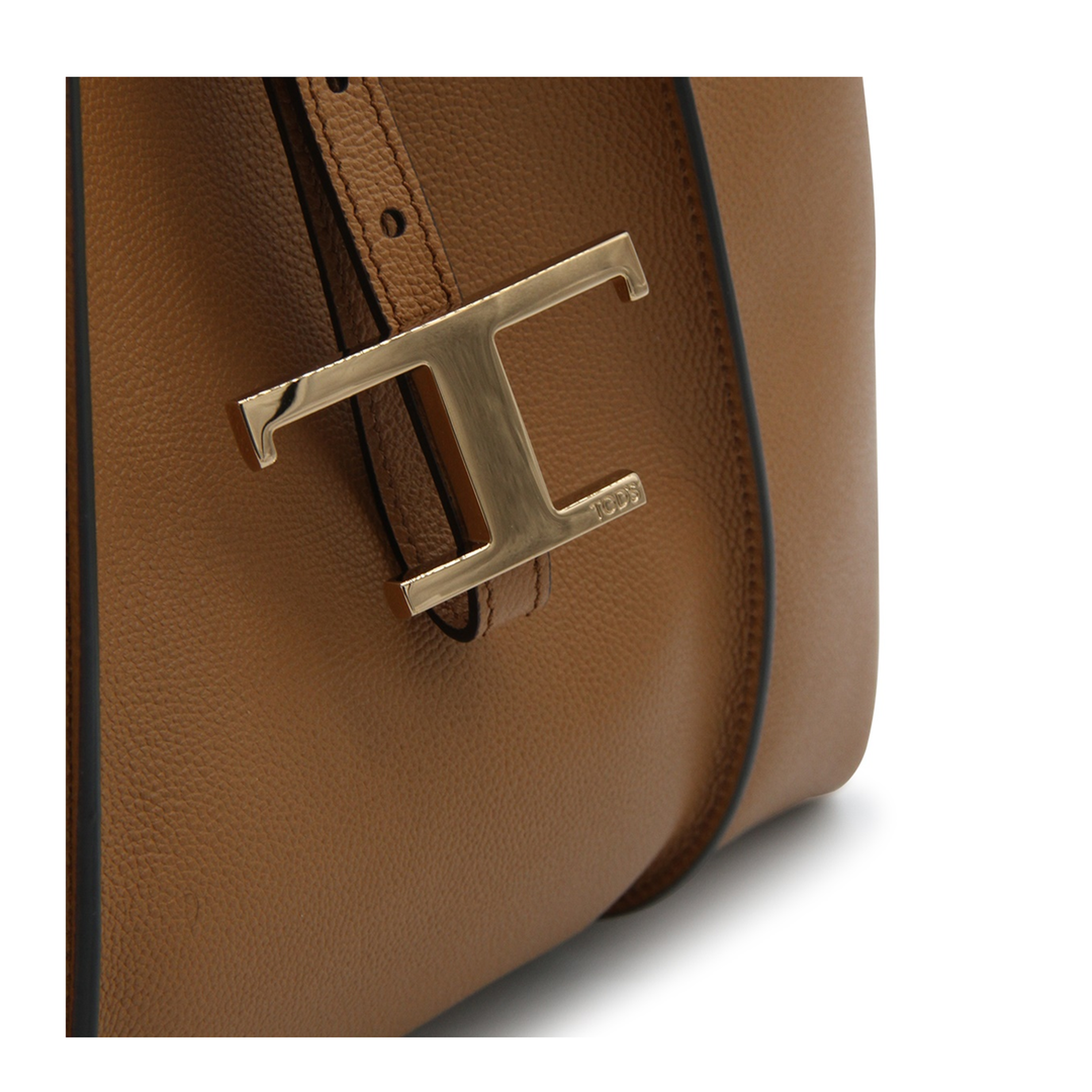 T Timeless Small Hammered Leather Tote Bag - Kenia