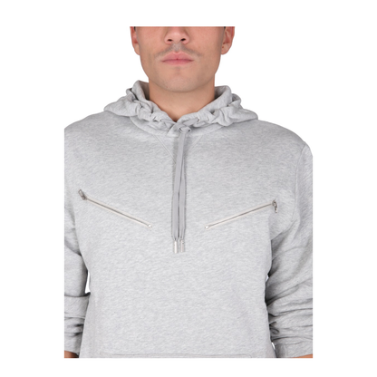 Sweatshirt with Embroidered Skull