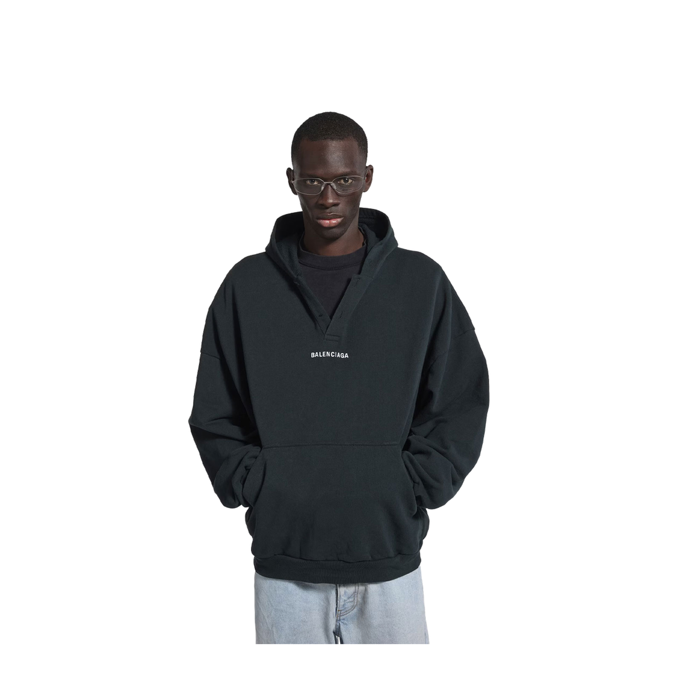 MAYFEYR - Balenciaga - Back Faded Fleece Polo Hoodie - 827939TTVJ2