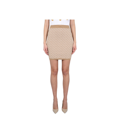 Knitted Skirt All-Over Monogram
