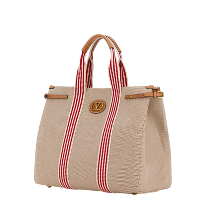 Two-tone Canvas Shopping Bag