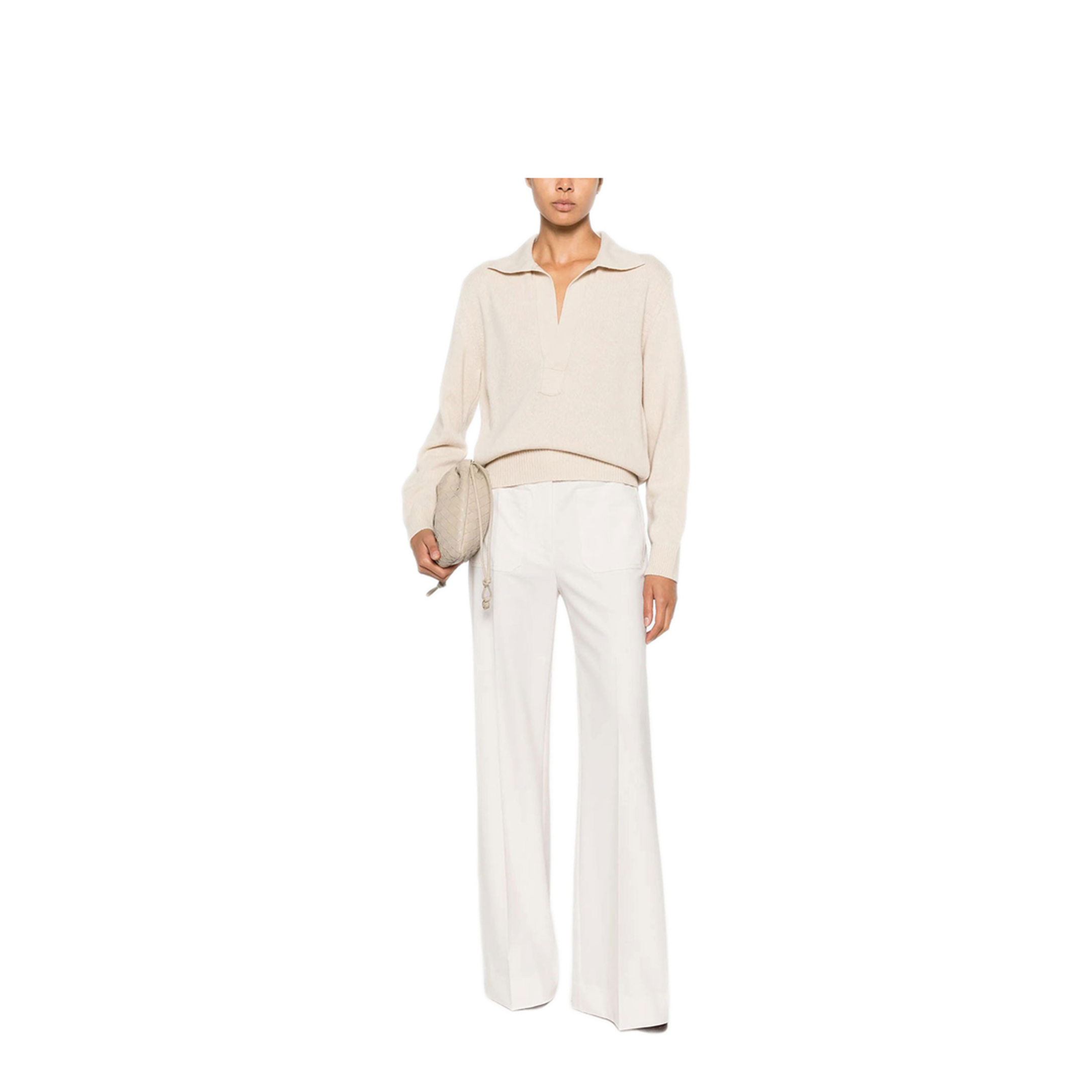 MAYFEYR - Victoria Beckham - Genevieve Polo Jumper In Merino Wool - 1326KJU007475A