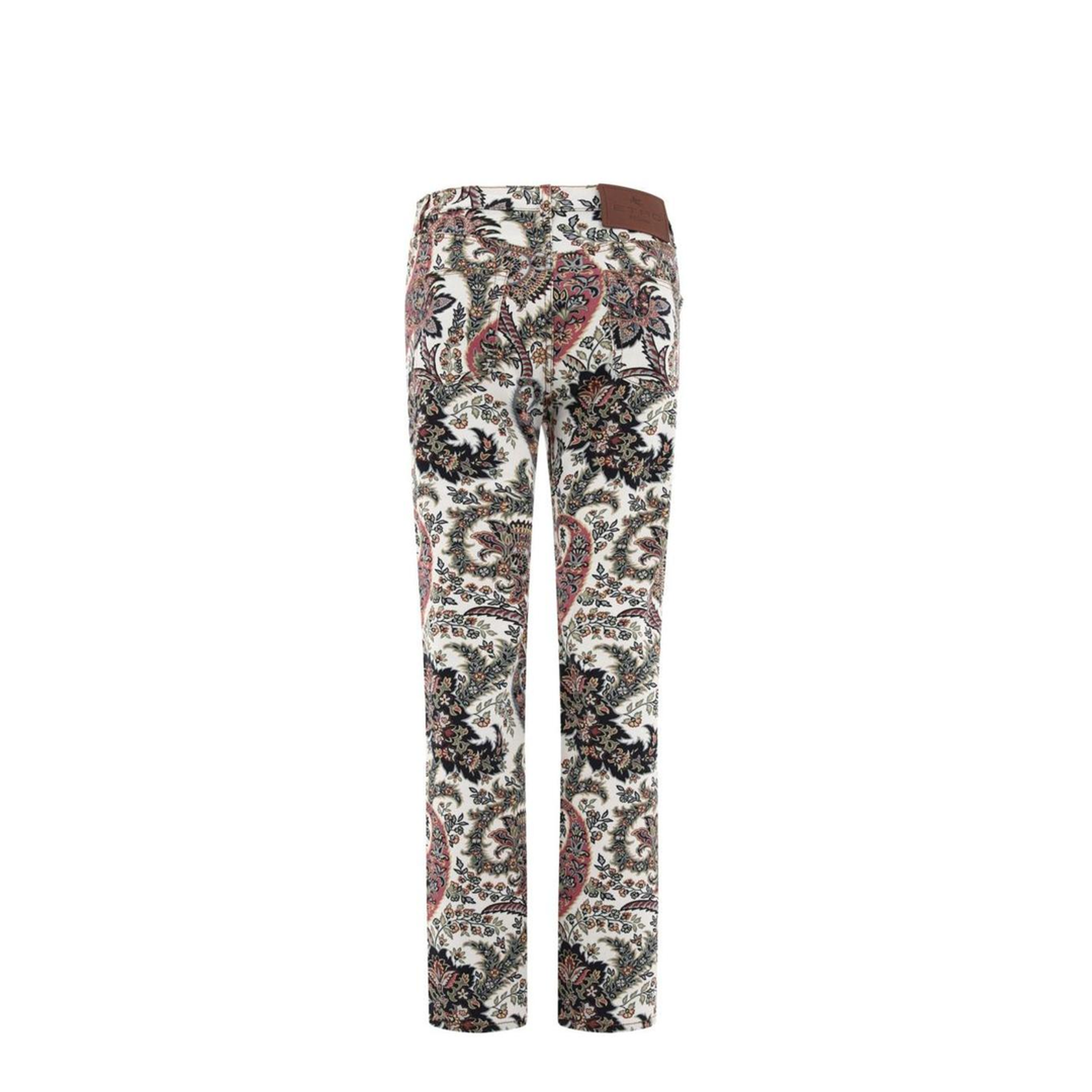 Paisley-Print Straight-Leg Jeans