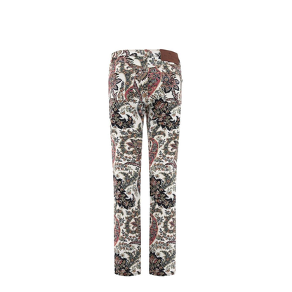Paisley-Print Straight-Leg Jeans