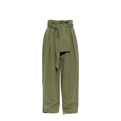 High-Waisted Denim Pants Green