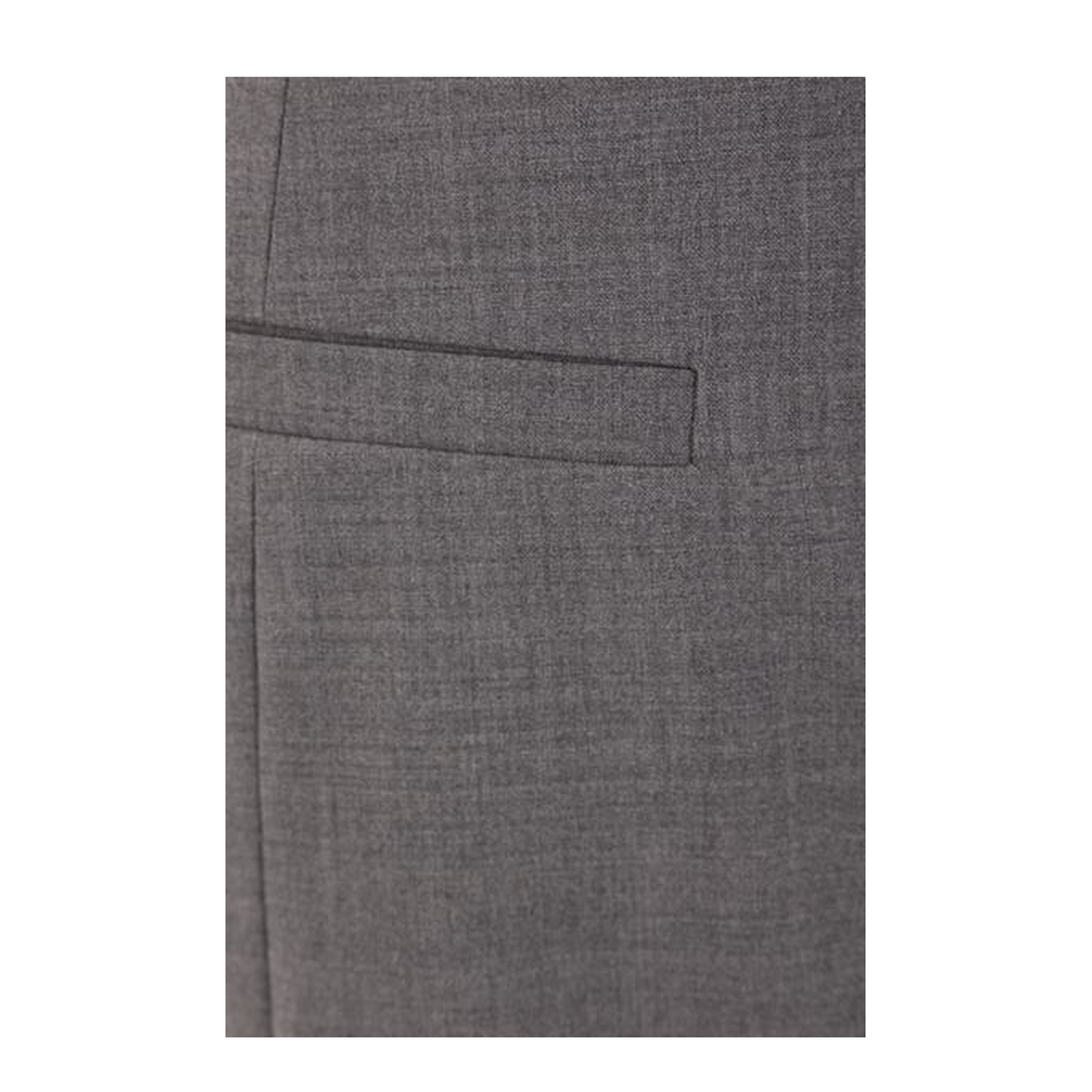 Grey Stretch Wool Blend Pants