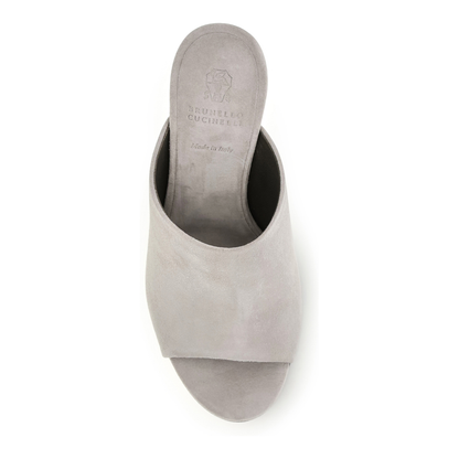 MAYFEYR - Brunello Cucinelli - Suede Mules With Precious Heels - MZSFC3218