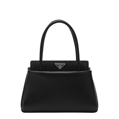 MAYFEYR - Prada - Black Medium Passage Bag In Leather And Re-Nylon - 1BA501OPO2G52F0002