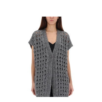 Vest with Perforated Workmanship