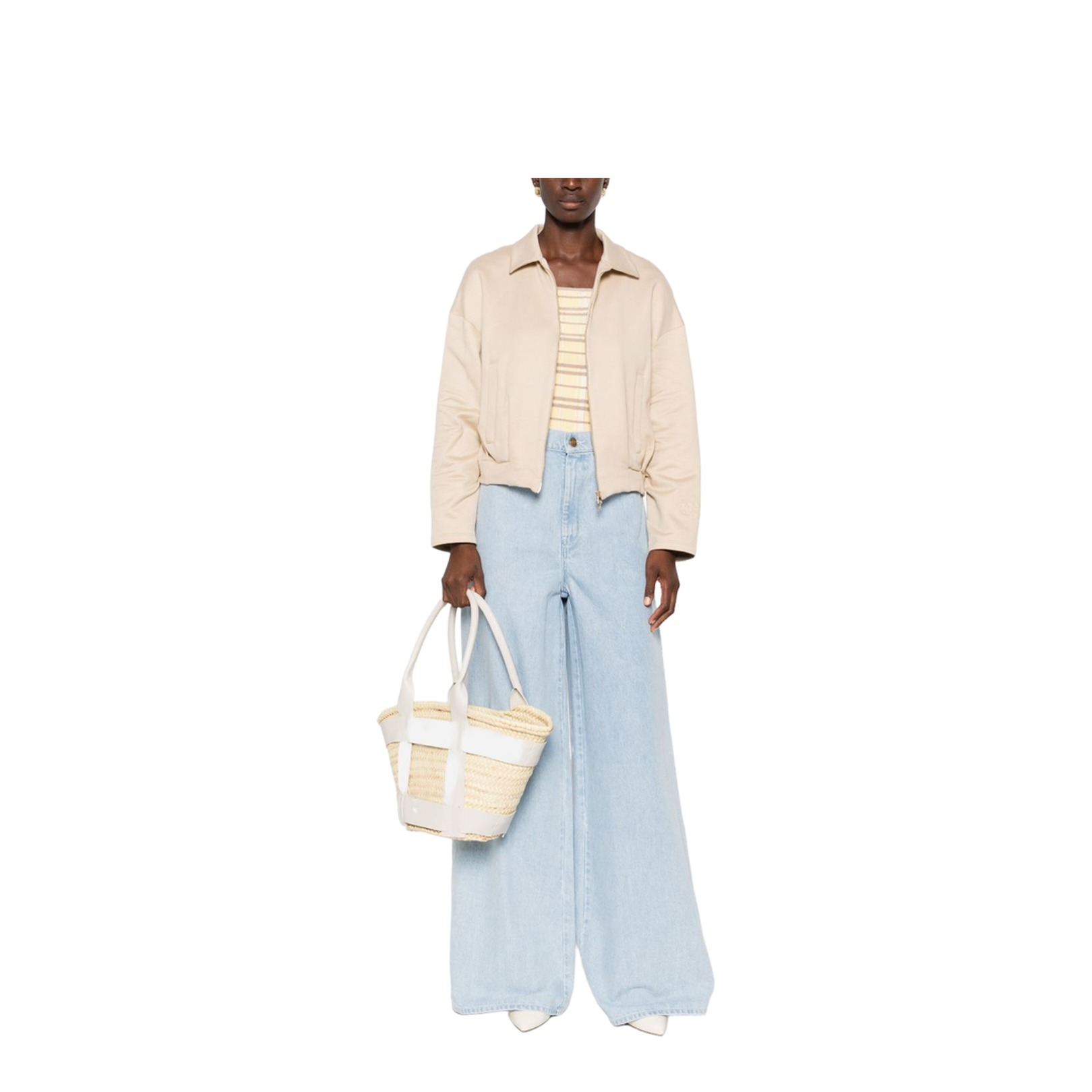 Wide-Leg Denim Jeans