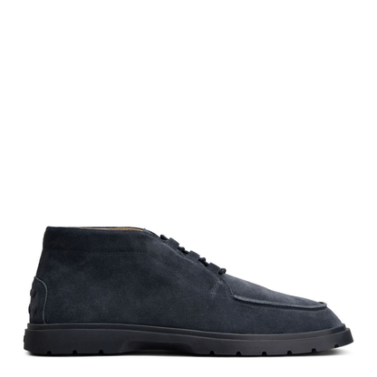 Blue Front Lace-Up Fastening Round Toe Branded Insole