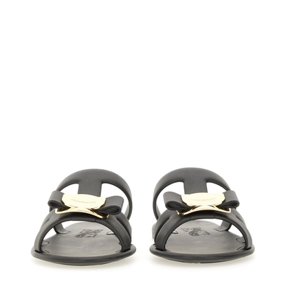 Black Leather Flats