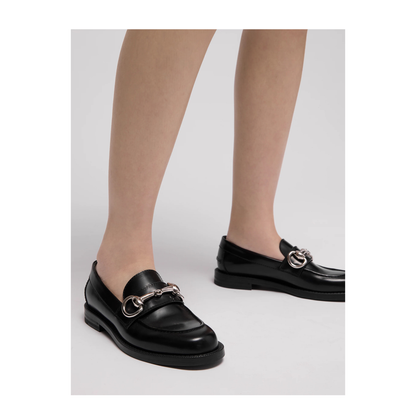MAYFEYR - Gucci - Black Shiny Leather Flat Shoes - 87518017X001000