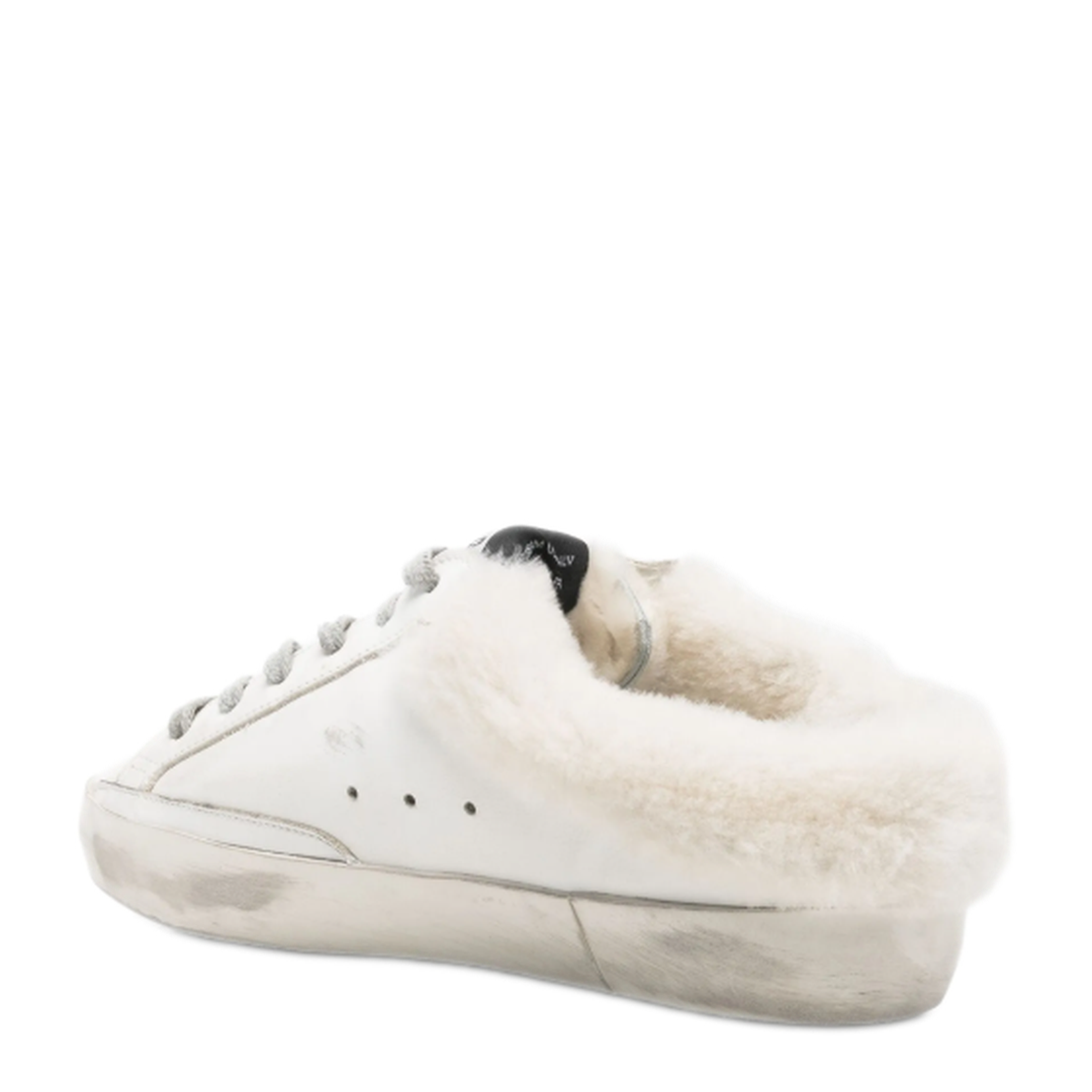 MAYFEYR - Golden Goose - Super Star Sabot Leather Upper Glitter Star Shearling Lining - GWF00110F00712610224