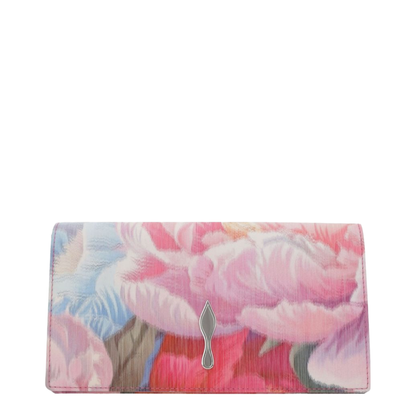 Bettina Clutch Peonies Printed Chiné Fabric Multicolor