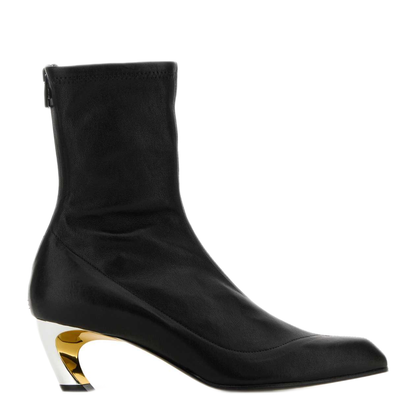 MAYFEYR - Alexander Mcqueen - Black Leather Ankle Boots - 797577WIG211399