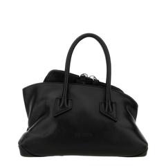 La Passeggiata Mini Calfskin Top-Handle Bag - Black