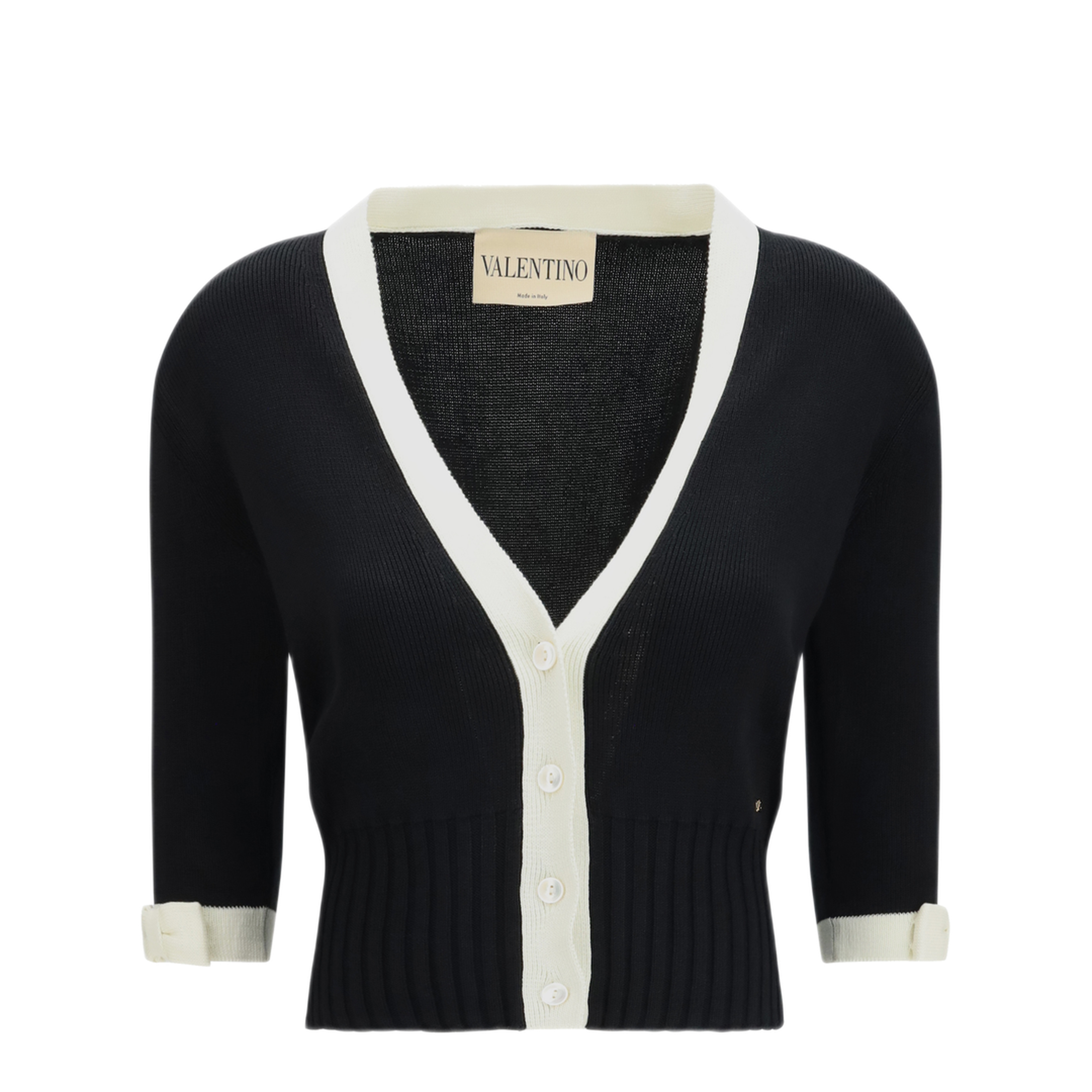 MAYFEYR - Valentino - Bicolor V Neck Cardigan - 9B3KA16CAAJ0KQ