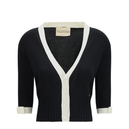 MAYFEYR - Valentino - Bicolor V Neck Cardigan - 9B3KA16CAAJ0KQ