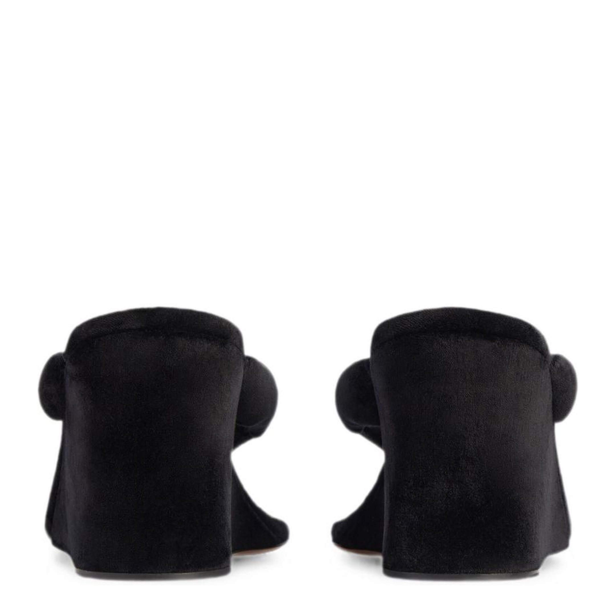 MAYFEYR - Balenciaga - Black Stretch Velvet Thong Sandals - 876727WCDQ01000