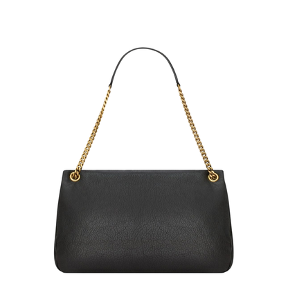 Cassandre Lambskin Pouch on Chain - Black